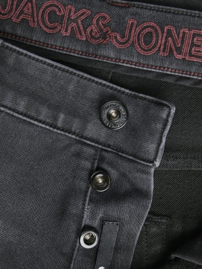 Jack & Jones JJIMIKE JJICON I.K. SQ 028 Jeans Black Denim - Kavbojke & hlače - Moške Kavbojke in Hlače za Močnejše Postave