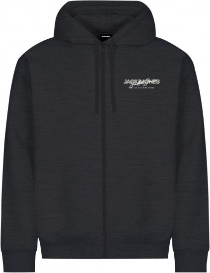 Jack & Jones ALVIS Hoodie Black - Puloverji & jopice - Moški Puloverji & Jopice za Močnejše Postave