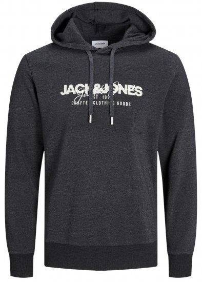Jack & Jones JJALVIS Hoodie Black - Puloverji & jopice - Moški Puloverji & Jopice za Močnejše Postave