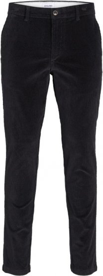 Jack & Jones MARCO Corduroy Chinos Pants Black - Kavbojke & hlače - Moške Kavbojke in Hlače za Močnejše Postave