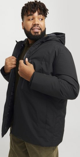 Jack & Jones PAYNE Windproof Parka Black - Jakne - Moške bunde za Močnejše Postave
