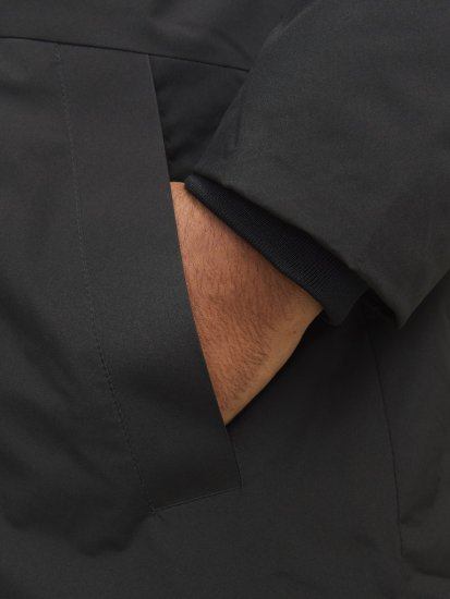 Jack & Jones PAYNE Windproof Parka Black - Jakne - Moške bunde za Močnejše Postave