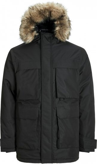 Jack & Jones STAR Parka Black - Jakne - Moške bunde za Močnejše Postave