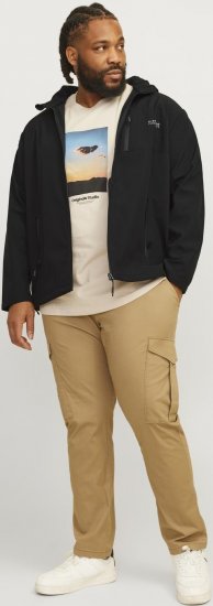 Jack & Jones JJTAYLOR Softshell Jacket Black - Jakne - Moške bunde za Močnejše Postave
