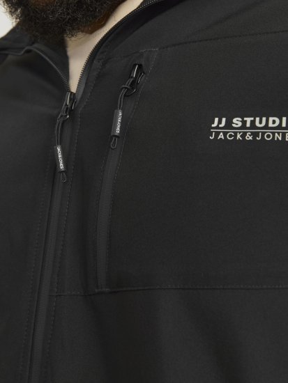 Jack & Jones JJTAYLOR Softshell Jacket Black - Jakne - Moške bunde za Močnejše Postave