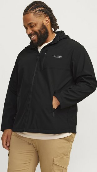 Jack & Jones JJTAYLOR Softshell Jacket Black - Jakne - Moške bunde za Močnejše Postave