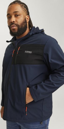 Jack & Jones JJTAYLOR Softshell Jacket Navy Blazer - Jakne - Moške bunde za Močnejše Postave