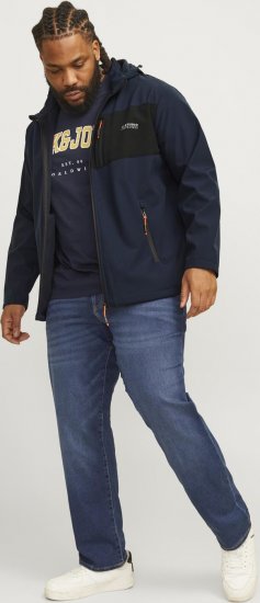 Jack & Jones JJTAYLOR Softshell Jacket Navy Blazer - Jakne - Moške bunde za Močnejše Postave