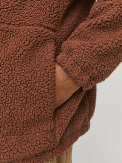 Jack & Jones ESTERBRO High Collar Teddy Jacket Brandy Brown - Jakne - Moške bunde za Močnejše Postave