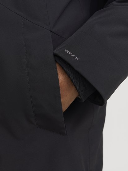 Jack & Jones KEEN Windproof Parka Black - Jakne - Moške bunde za Močnejše Postave