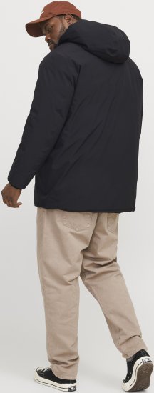 Jack & Jones KEEN Windproof Parka Black - Jakne - Moške bunde za Močnejše Postave