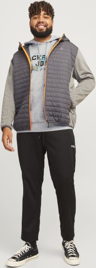 Jack & Jones JCOOUTDOOR Hoodie Light Grey - Puloverji & jopice - Moški Puloverji & Jopice za Močnejše Postave