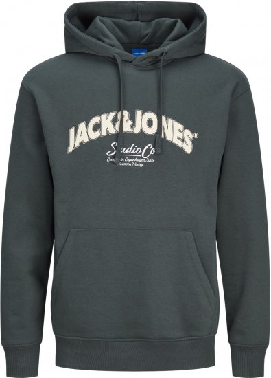 Jack & Jones JORBRONX Hoodie Dark Green - Puloverji & jopice - Moški Puloverji & Jopice za Močnejše Postave