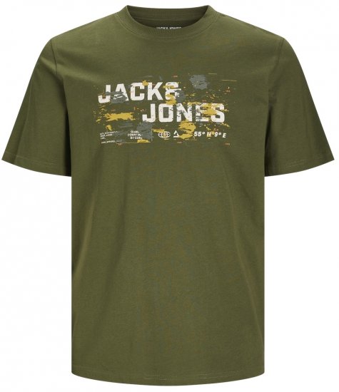 Jack & Jones JCOOUTDOOR LOGO T-Shirt Cypress - Kratke Majice - Moške kratke majice za močnejše postave