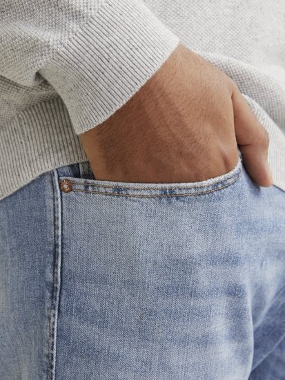 Jack & Jones GLENN CB 625 Jeans Blue Denim - Kavbojke & hlače - Moške Kavbojke in Hlače za Močnejše Postave