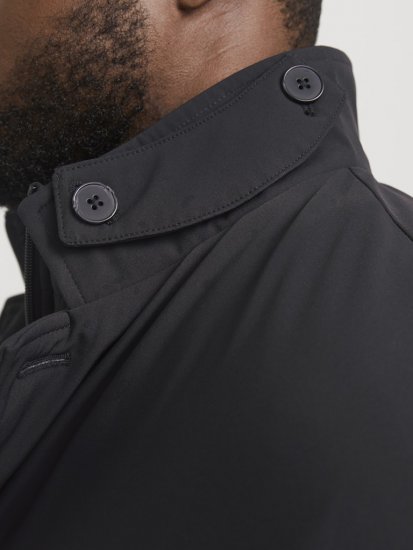 Jack & Jones REMY Windproof Water-resistant Softshell Jacket Black - Jakne - Moške bunde za Močnejše Postave