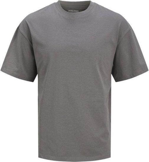  Jack & Jones BRADLEY T-Shirt Grey - Kratke Majice - Moške kratke majice za močnejše postave