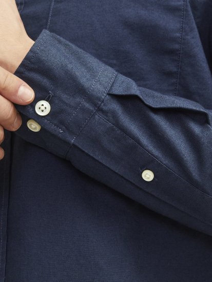 Jack & Jones Brook Oxford Long Sleeve Shirt Navy Blazer - Srajce - Moške srajce za Močnejše Postave