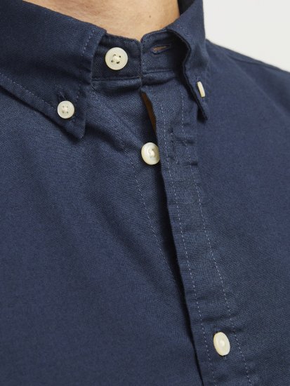 Jack & Jones Brook Oxford Long Sleeve Shirt Navy Blazer - Srajce - Moške srajce za Močnejše Postave