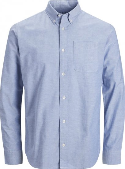 Jack & Jones Brook Oxford Long Sleeve Shirt Cashmere Blue - Srajce - Moške srajce za Močnejše Postave