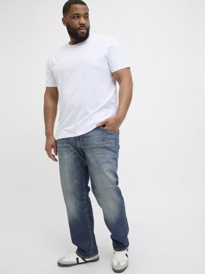 Jack & Jones Mike Fox CB 082 Jeans Blue Denim - Kavbojke & hlače - Moške Kavbojke in Hlače za Močnejše Postave