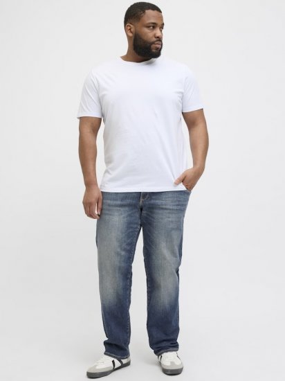 Jack & Jones Mike Fox CB 082 Jeans Blue Denim - Kavbojke & hlače - Moške Kavbojke in Hlače za Močnejše Postave