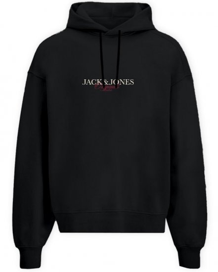 Jack & Jones Billyburg Sweatshirt Black - Puloverji & jopice - Moški Puloverji & Jopice za Močnejše Postave