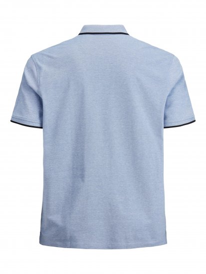 Jack & Jones PAULOS Short Sleeve Polo Light Blue/PS - Polo majice - Moške Polo Majice za Močnejše Postave