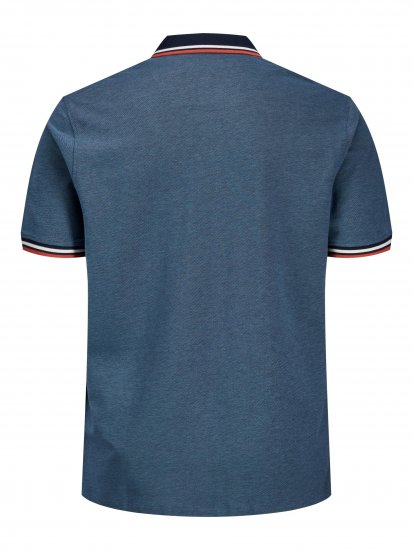 Jack & Jones Paulos Polo Denim Blue - Polo majice - Moške Polo Majice za Močnejše Postave