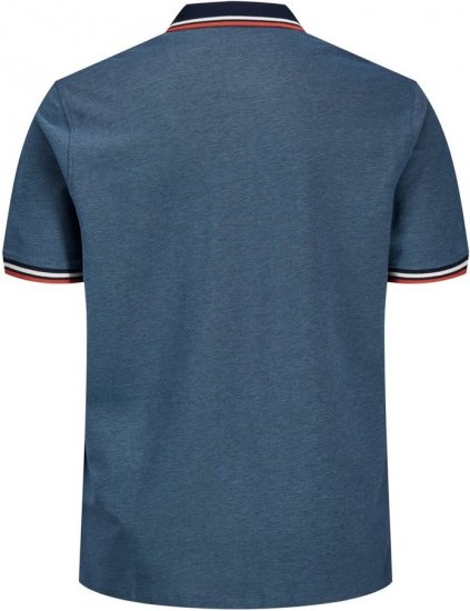 Jack & Jones PAULOS Short Sleeve Polo Denim Blue/PS - Polo majice - Moške Polo Majice za Močnejše Postave