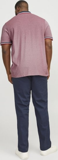 Jack & Jones PAULOS Short Sleeve Polo Rio Red/PS - Polo majice - Moške Polo Majice za Močnejše Postave