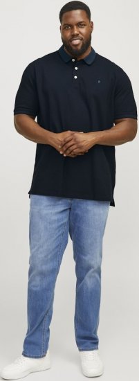 Jack & Jones PAULOS Short Sleeve Polo Dark Navy/PS - Polo majice - Moške Polo Majice za Močnejše Postave