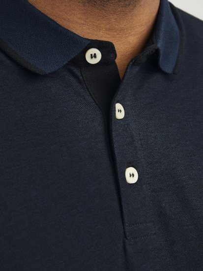 Jack & Jones PAULOS Short Sleeve Polo Dark Navy/PS - Polo majice - Moške Polo Majice za Močnejše Postave
