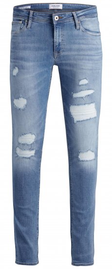 Jack & Jones Liam Jeans Blue Denim - Kavbojke & hlače - Moške Kavbojke in Hlače za Močnejše Postave