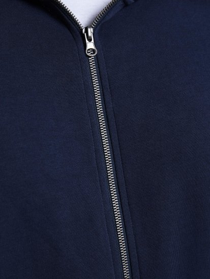 Jack & Jones Basic Sweat Zip Hood Navy Blazer - Puloverji & jopice - Moški Puloverji & Jopice za Močnejše Postave