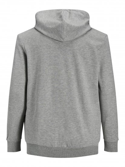 Jack & Jones Basic Sweat Zip Hood Light Grey Melange - Puloverji & jopice - Moški Puloverji & Jopice za Močnejše Postave