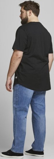 Jack & Jones NOA Crew Neck T-Shirt Black - Kratke Majice - Moške kratke majice za močnejše postave