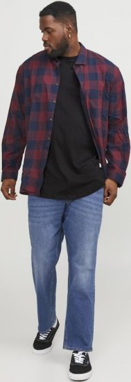 Jack & Jones NOA Crew Neck T-Shirt Black - Kratke Majice - Moške kratke majice za močnejše postave