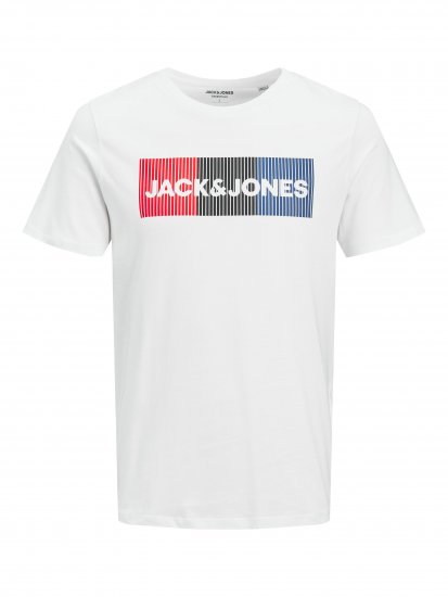 Jack & Jones JJECORP Logo Play T-Shirt White - Kratke Majice - Moške kratke majice za močnejše postave