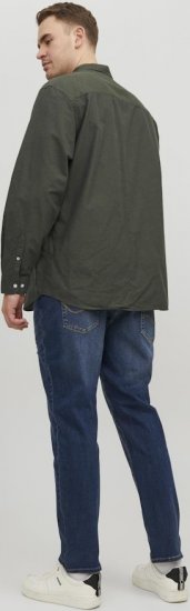 Jack & Jones OXFORD LS Shirt Green - Srajce - Moške srajce za Močnejše Postave