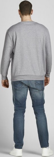 Jack & Jones Basic Sweatshirt Light Grey Melange - Puloverji & jopice - Moški Puloverji & Jopice za Močnejše Postave