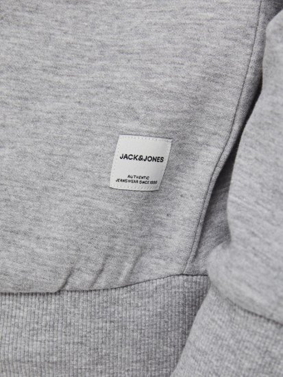 Jack & Jones Basic Sweatshirt Light Grey Melange - Puloverji & jopice - Moški Puloverji & Jopice za Močnejše Postave