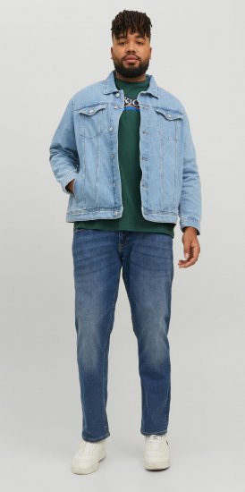 Jack & Jones JJIJEAN Denim jacket Blue Denim - Jakne - Moške bunde za Močnejše Postave