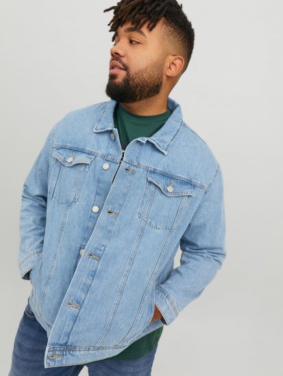 Jack & Jones JJIJEAN Denim jacket Blue Denim - Jakne - Moške bunde za Močnejše Postave
