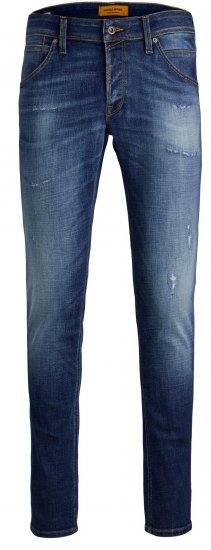 Jack & Jones GLENN FOX GE 348 Jeans Blue Denim - Kavbojke & hlače - Moške Kavbojke in Hlače za Močnejše Postave