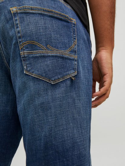 Jack & Jones GLENN FOX GE 348 Jeans Blue Denim - Kavbojke & hlače - Moške Kavbojke in Hlače za Močnejše Postave