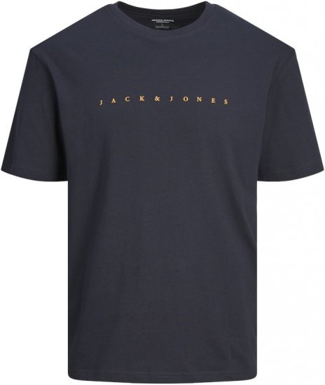 Jack & Jones STAR T-Shirt Dark Navy - Kratke Majice - Moške kratke majice za močnejše postave