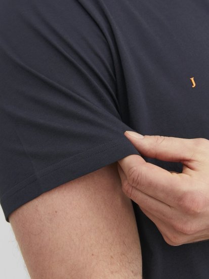 Jack & Jones STAR T-Shirt Dark Navy - Kratke Majice - Moške kratke majice za močnejše postave