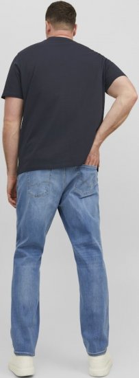 Jack & Jones STAR T-Shirt Dark Navy - Kratke Majice - Moške kratke majice za močnejše postave