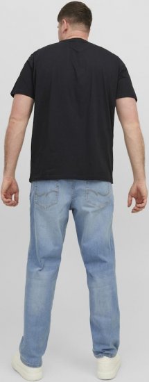 Jack & Jones STAR T-Shirt Black - Kratke Majice - Moške kratke majice za močnejše postave